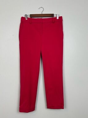 Loft Pants Womens 4 The Devin Slim In Red/Pink Business Casual Office Preppy